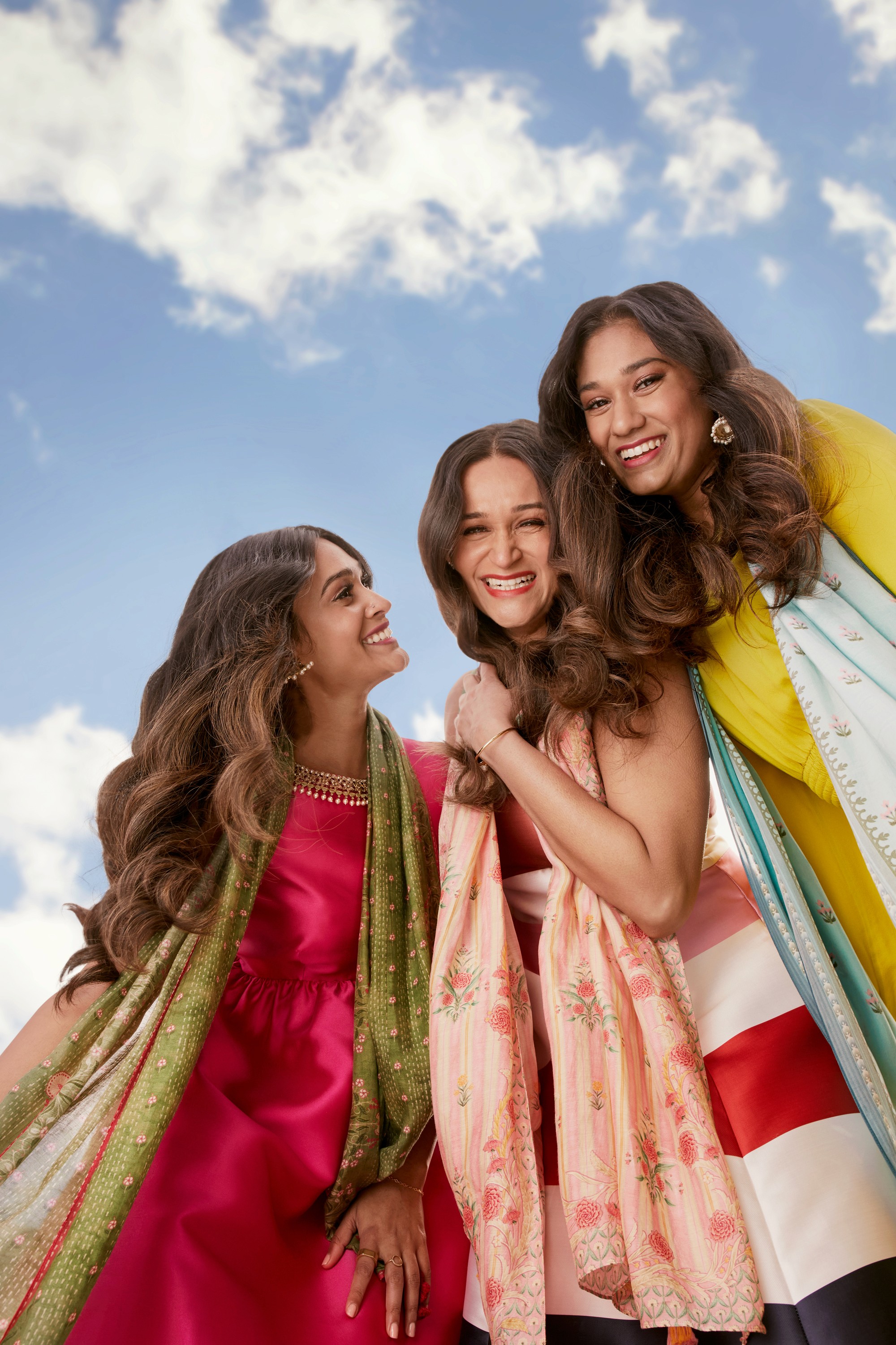 The Jikaria Sisters model for Kate Spade New York. Medium close-up photo produced by Shahed Khaddash.