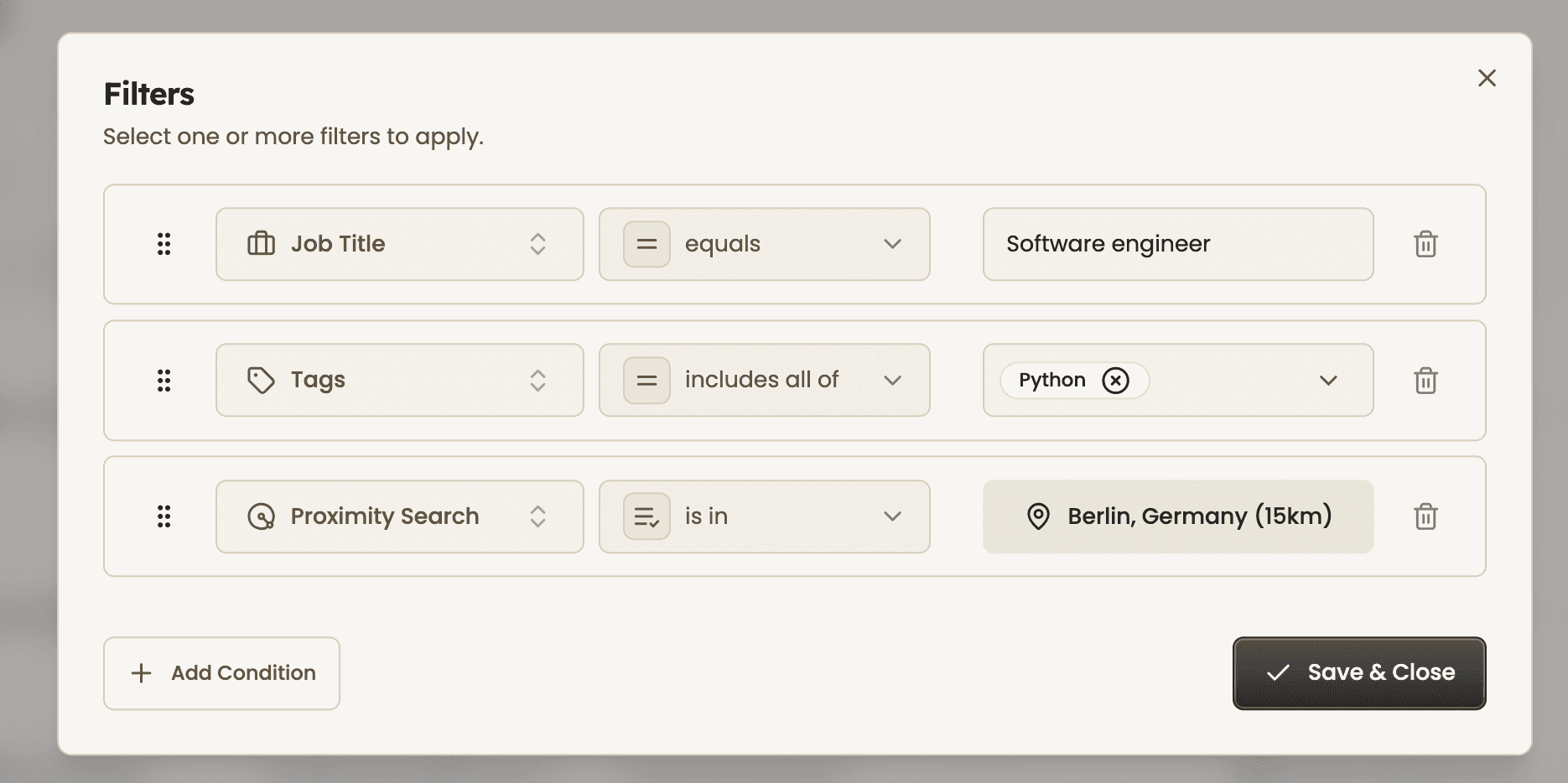 Add more values to one search