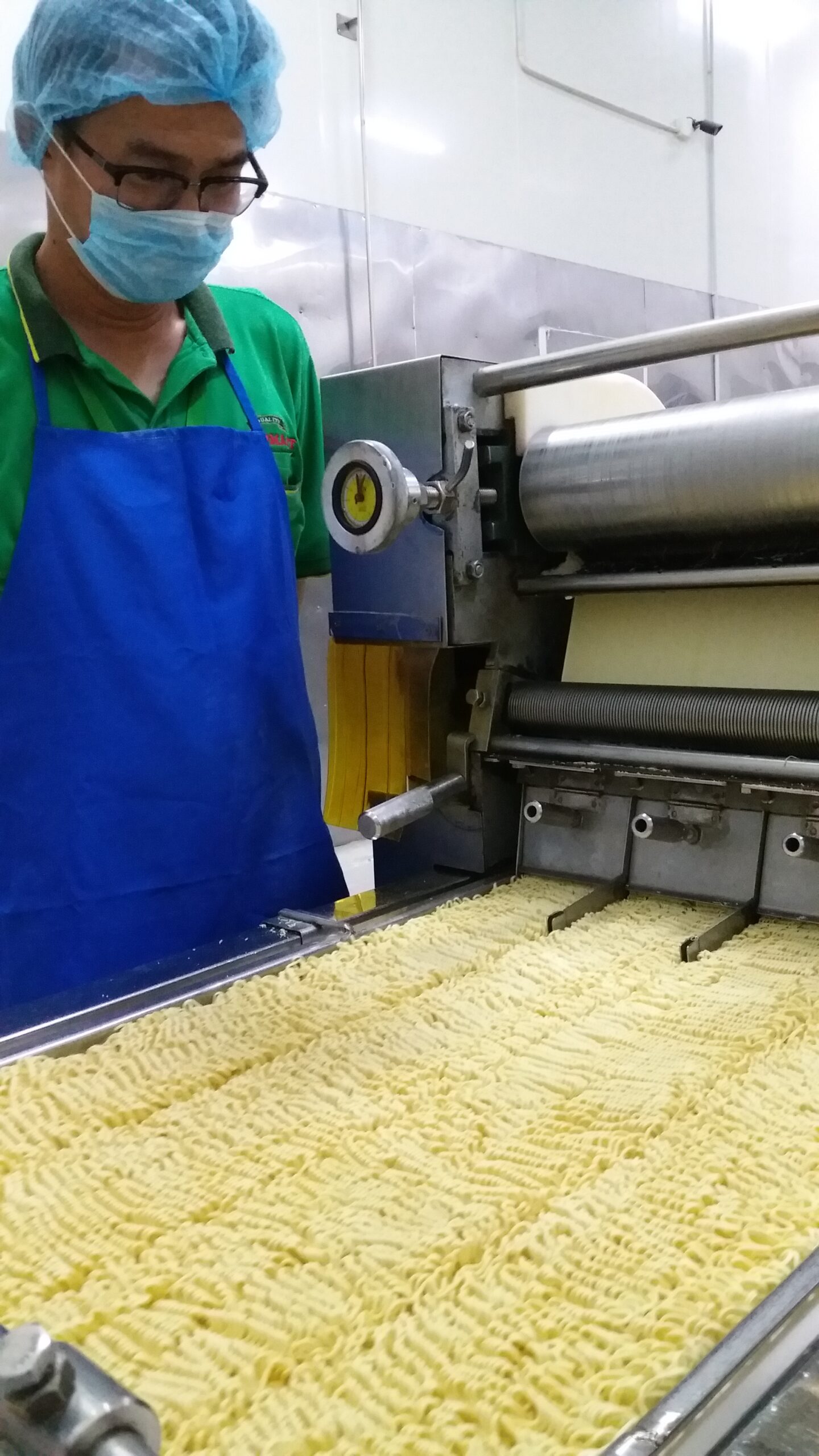 Noodle being made by machine