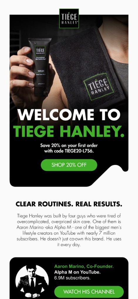 Fresh Handle welcome email