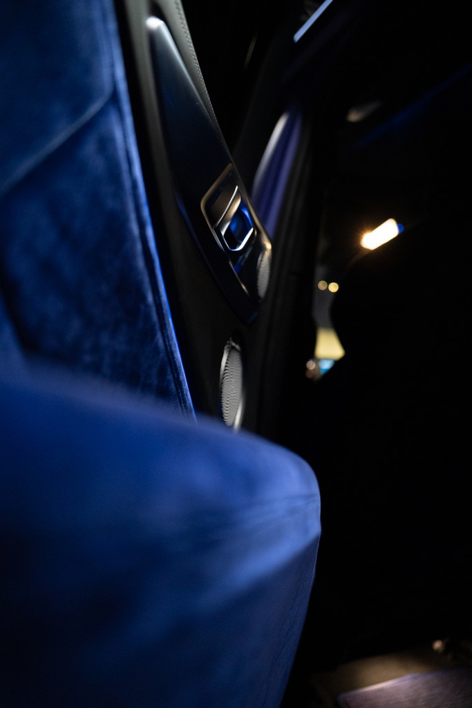 Interior shot of a BMW XM showcasing dashboard and seats