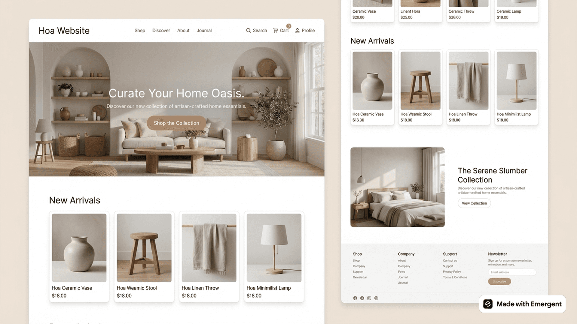 Hoa Website Made with Emergent