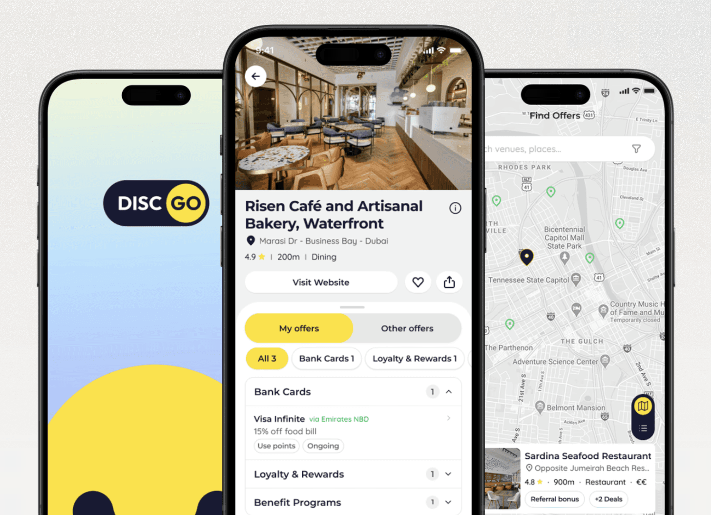 DiscGo — one app to check the cards, memberships and platforms you already have in the UAE. Free on iOS and Android.