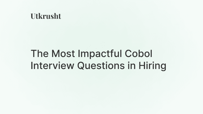 The Most Impactful Cobol Interview Questions