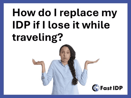 How do I replace my IDP if I lose it while traveling?