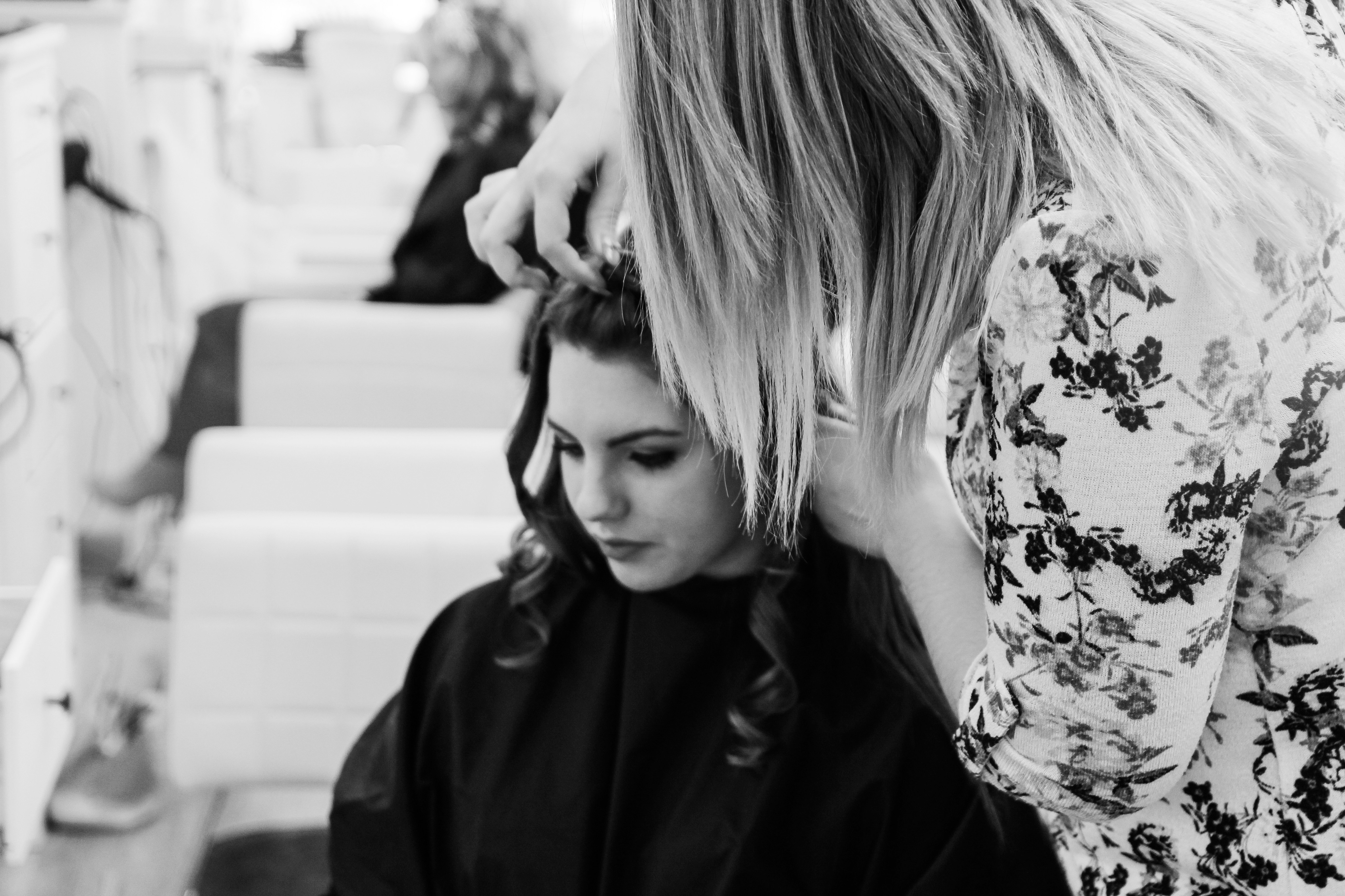 woman with hair stylist for Hair Glow Up