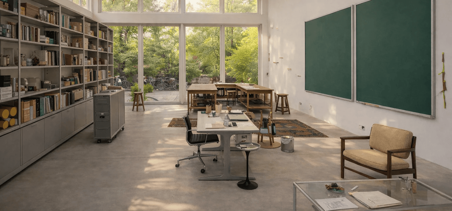 Brown sculptural leather handbag resting on tall ornamental grass during golden hour, evoking a natural, elegant mood.