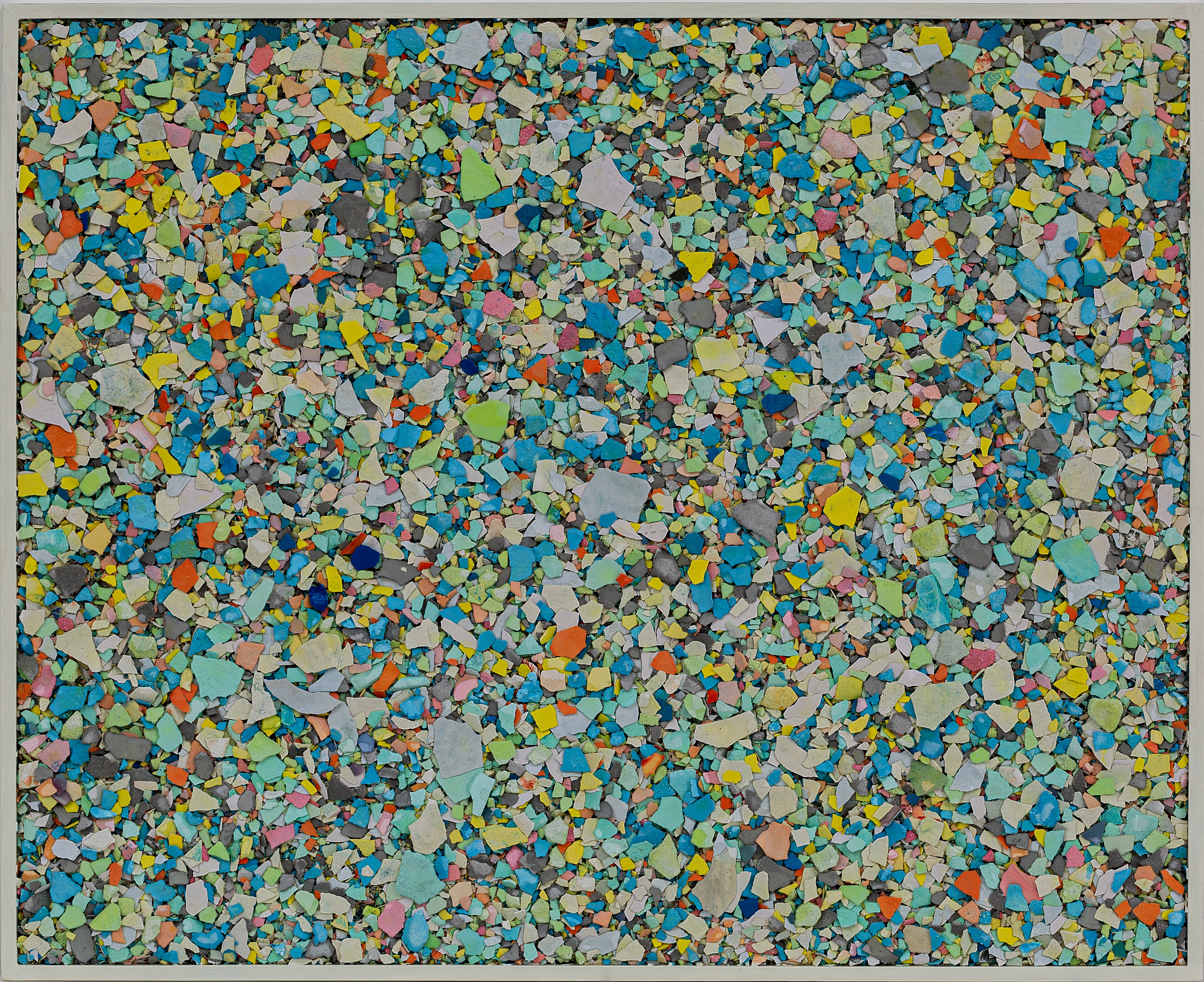 herd of sheep on road painting