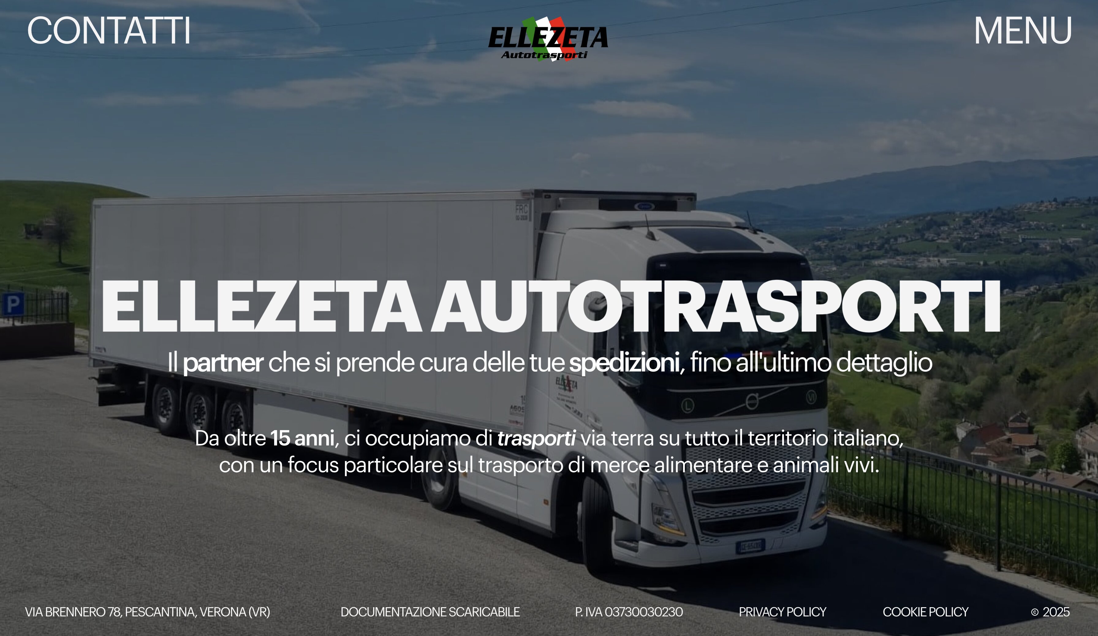 Ellezeta website hero page