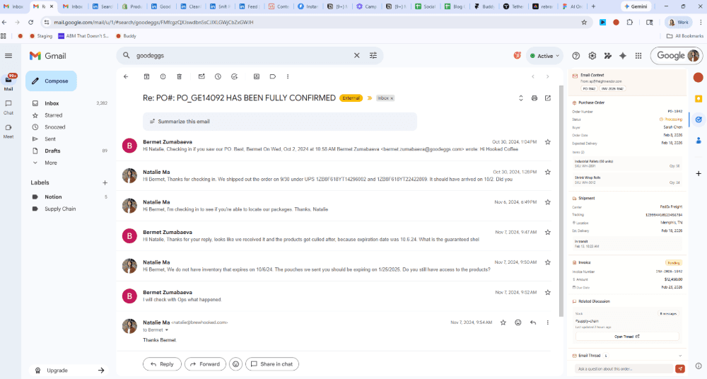 Buddy order entry workflow automation