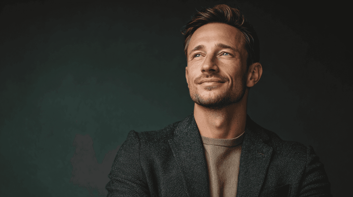 man holding white ceramic teacup