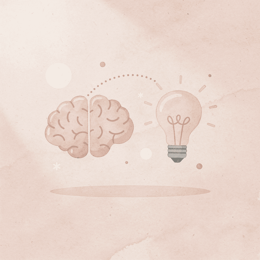 Brain and speech bubble connected, showing the link between knowledge and speaking