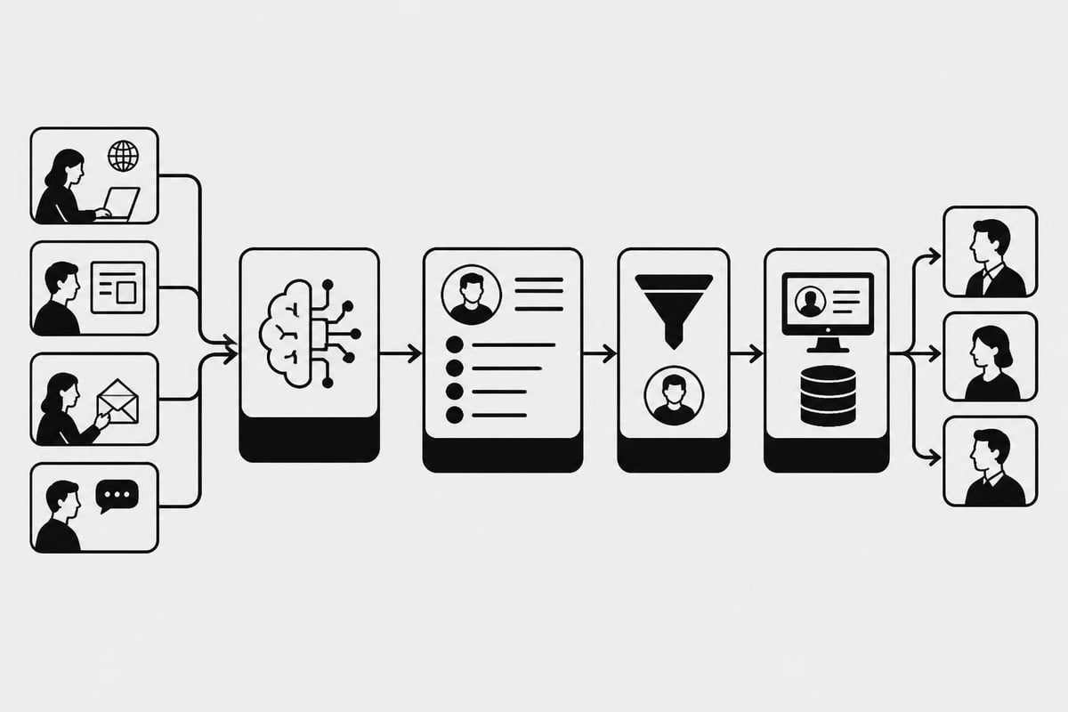 Prospecting tools feeding qualified leads into CRM pipeline