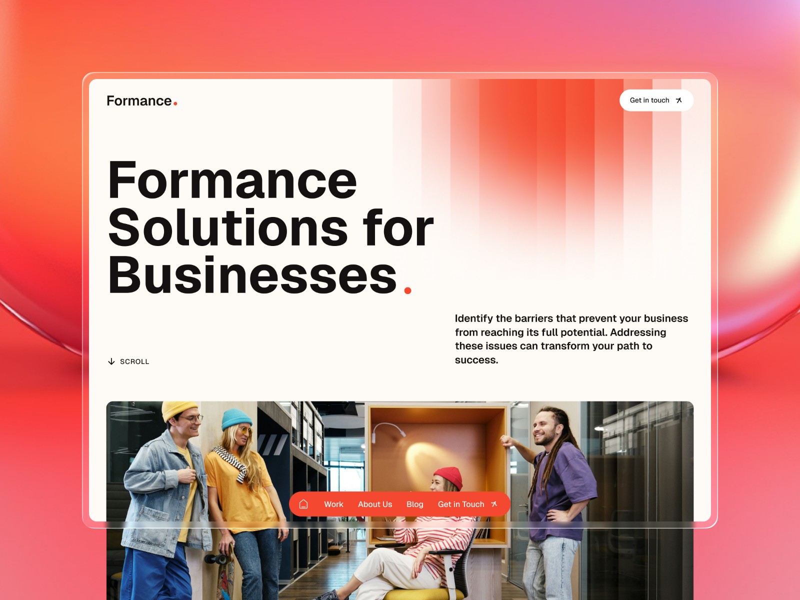 Formance — 现代专业创意机构官网设计灵感