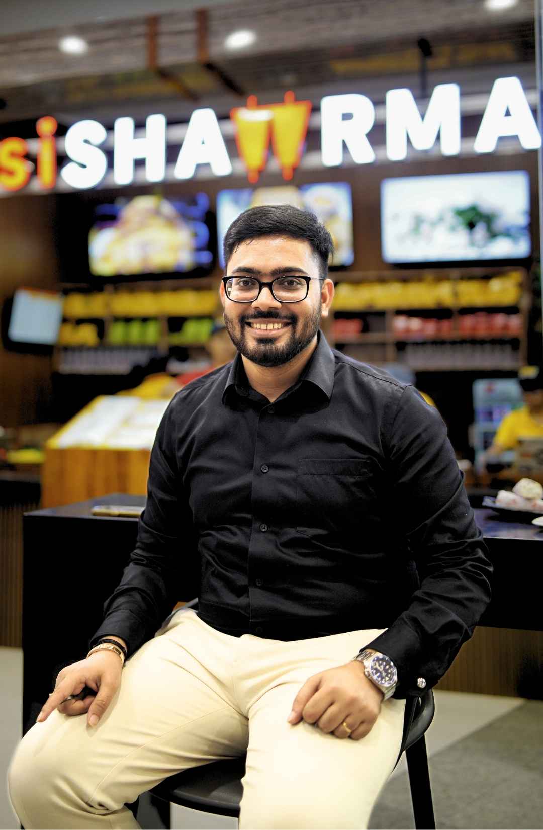 Thumbs up from lab technician for successful chemical delivery