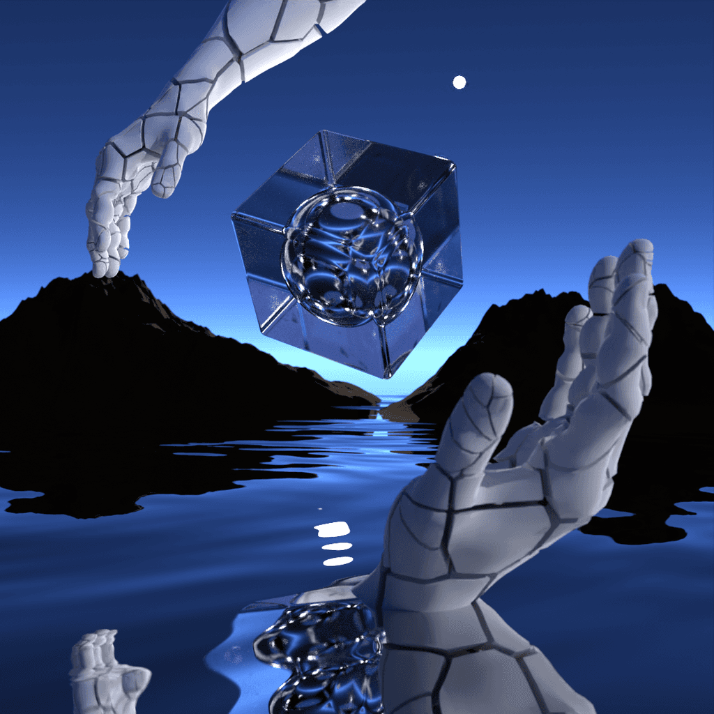 Hands Holding Cube