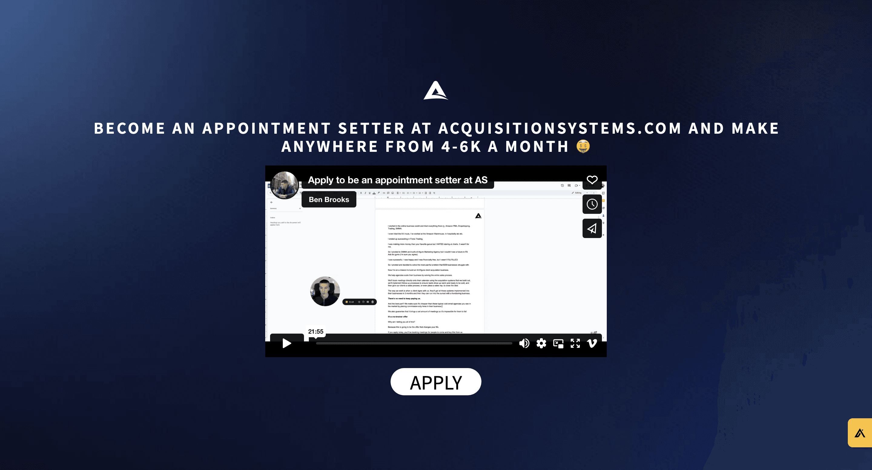 Become An Appointment Setter At Acquisition SystemsA