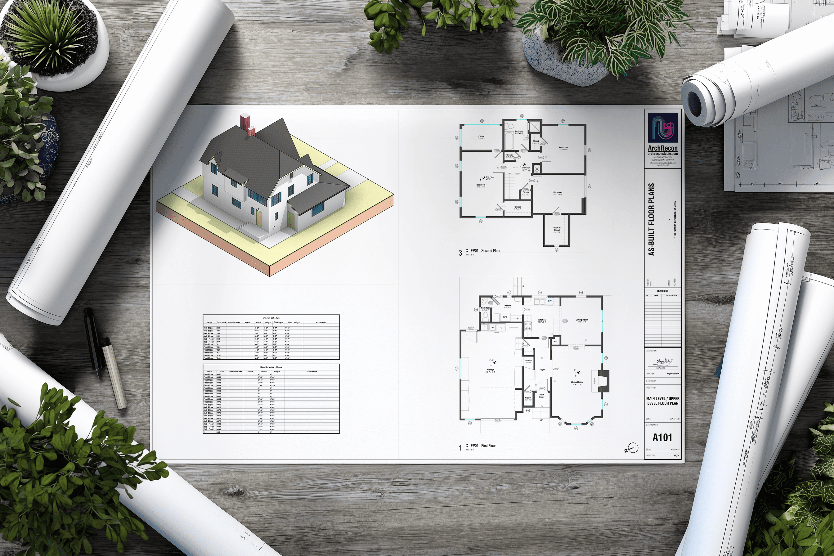 Final Rendered Plans for Book Illustrations