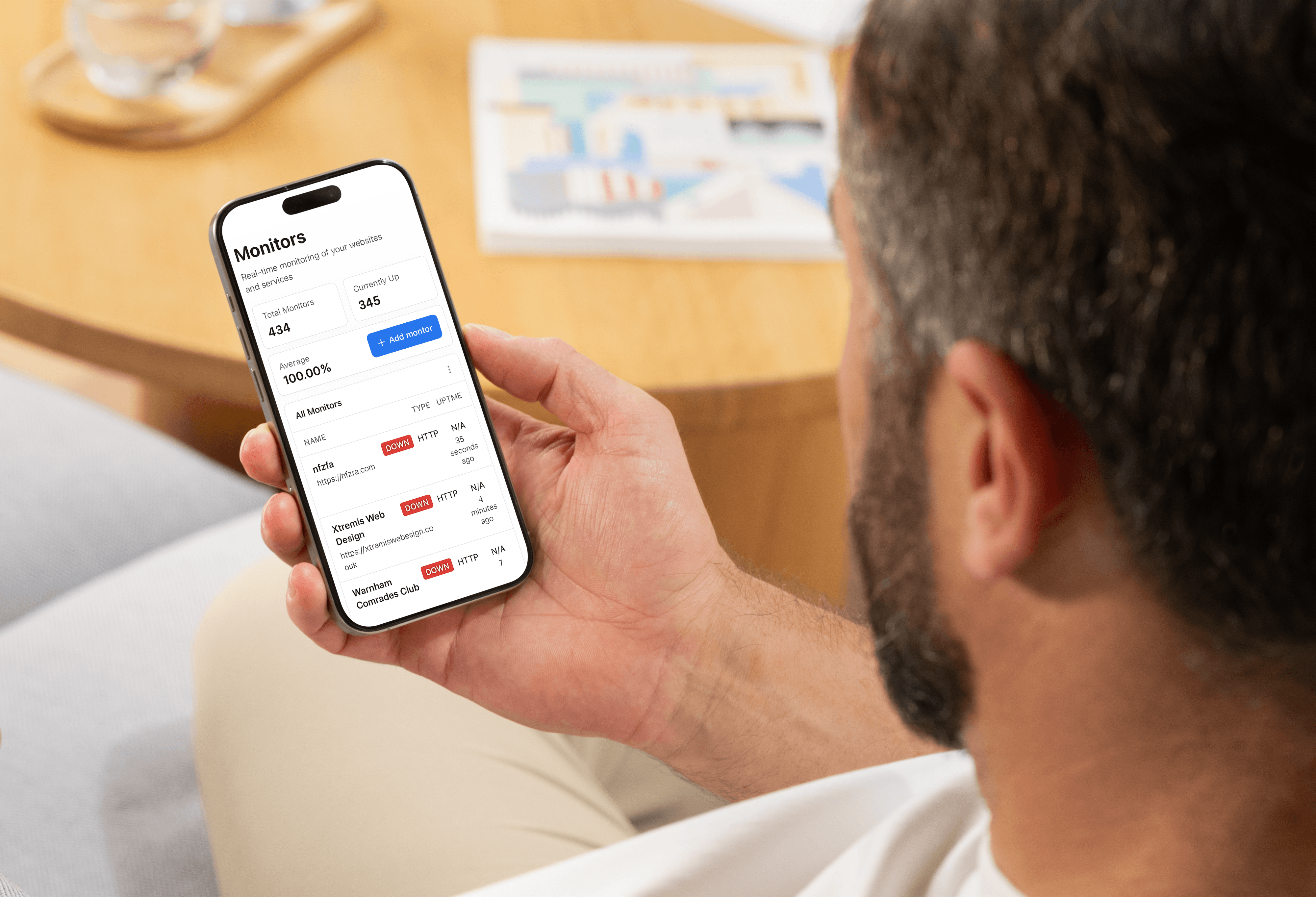 A mockup of Freelio's mobile app