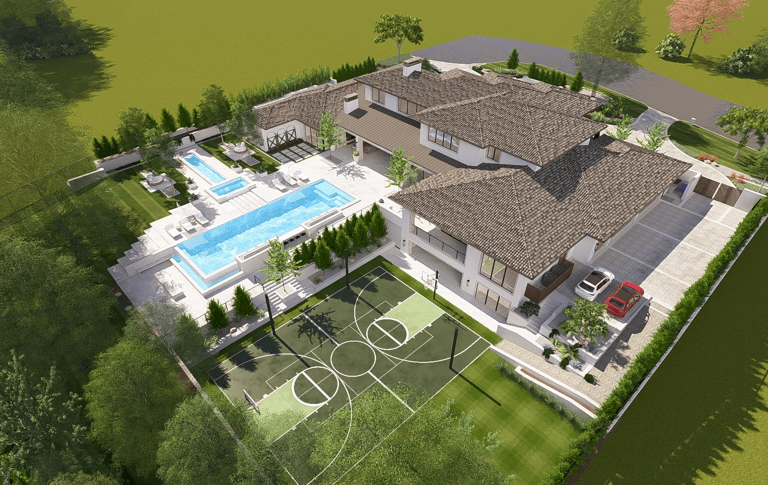 Estate Landscape Design Master Plan for Westlake property.