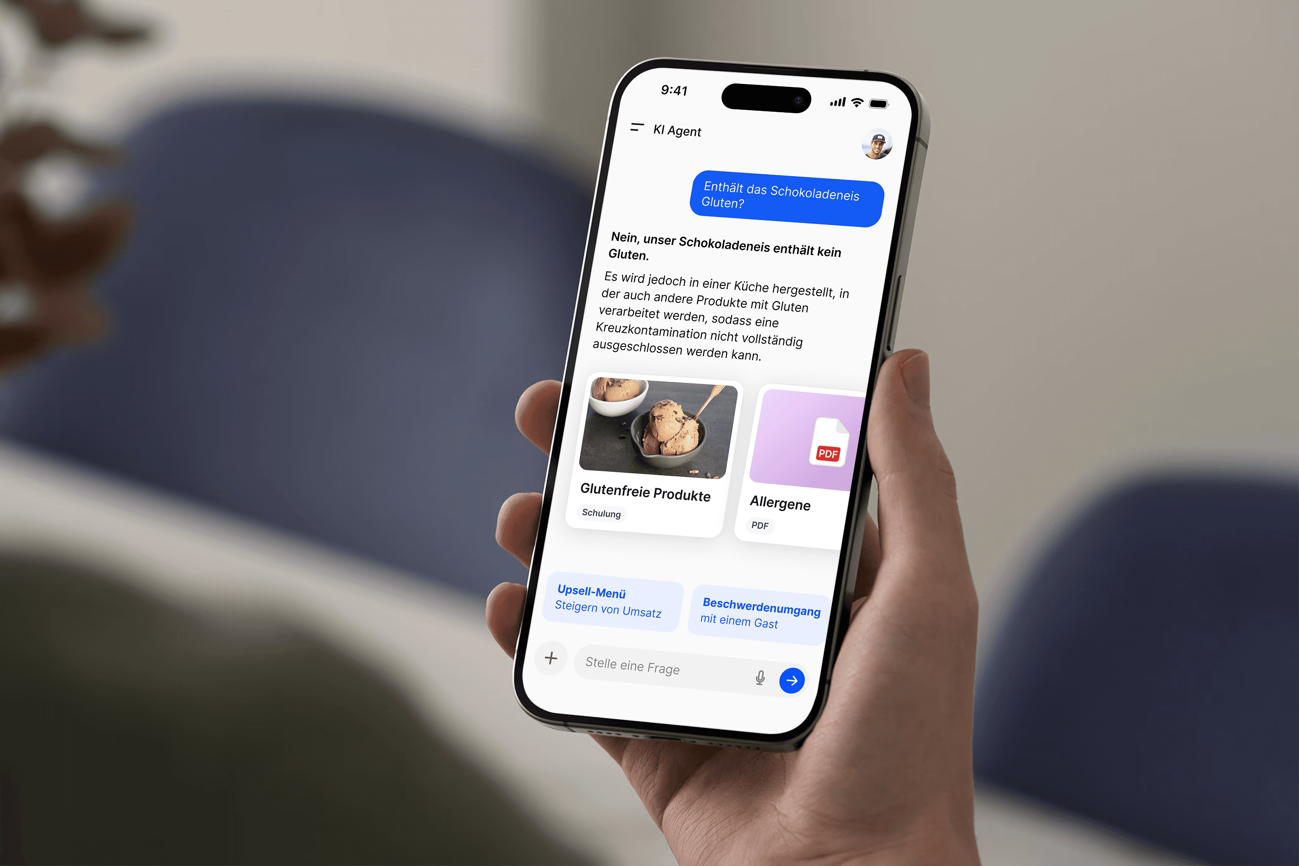 A mockup of Freelio's mobile app