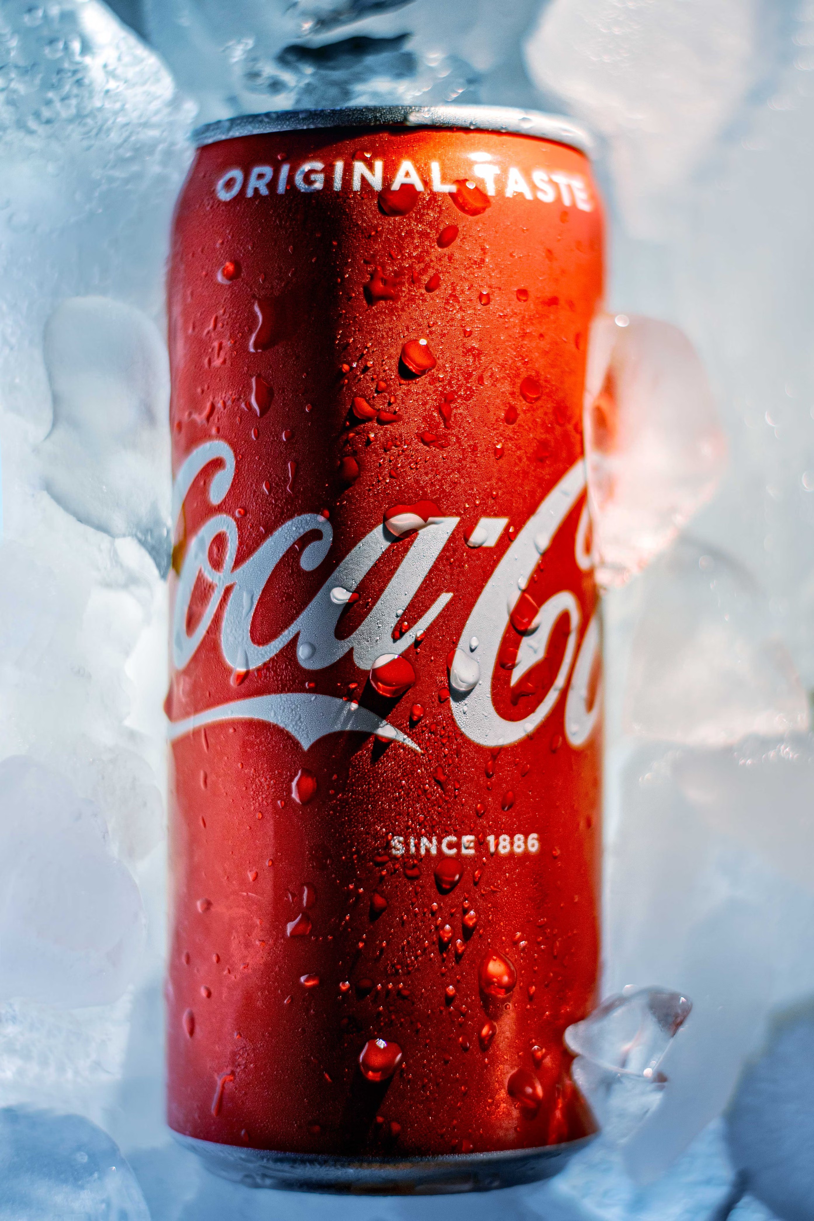 Coca Cola can in ice