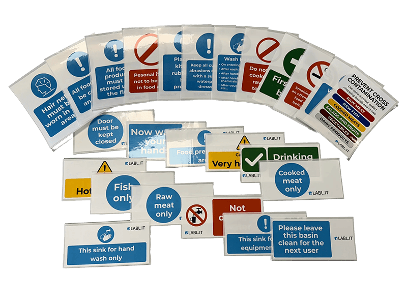 Kitchen safety sticker pack.