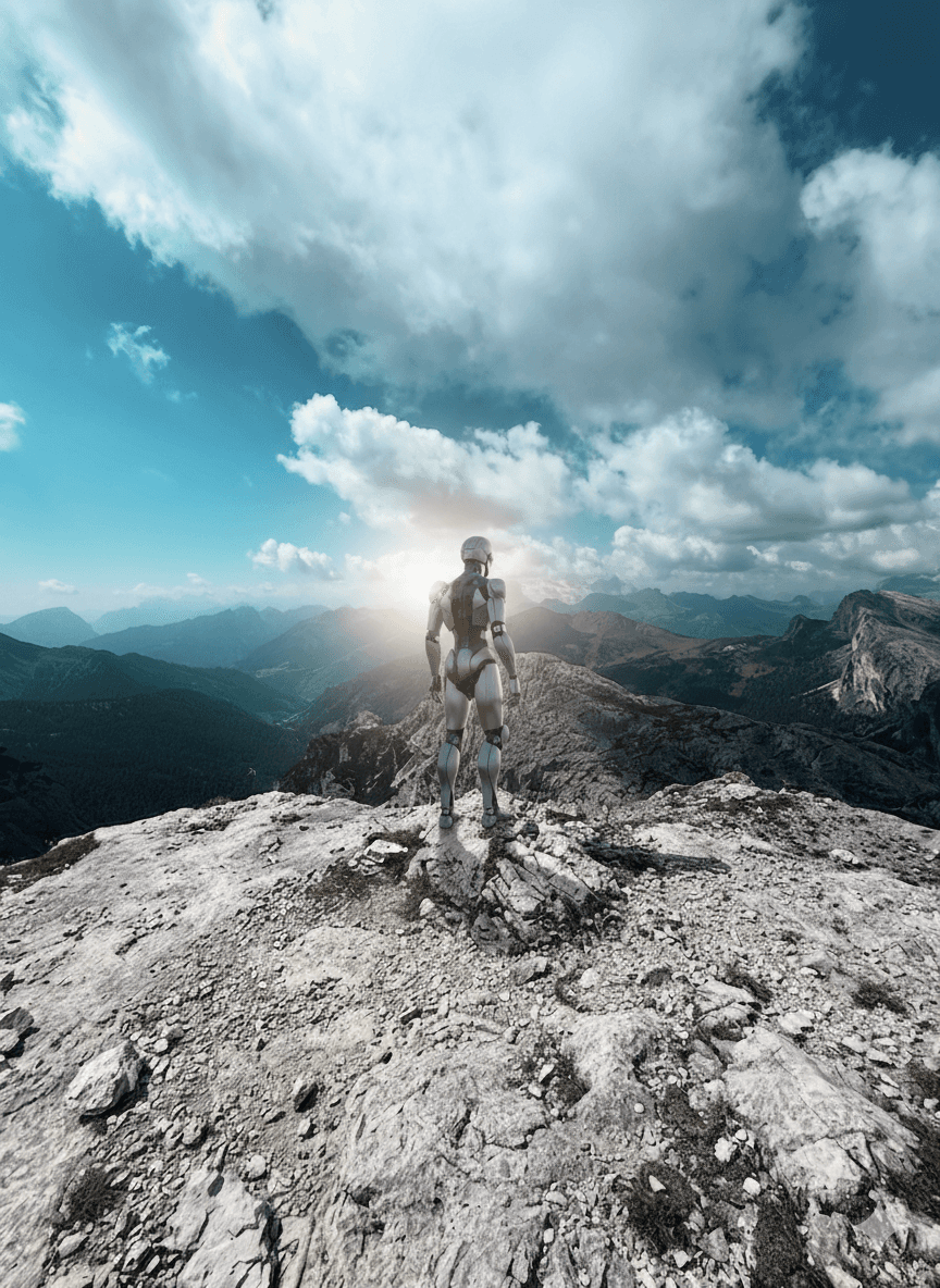 man filming on beach