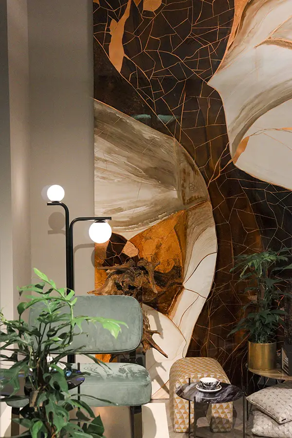 Detail of a contemporary luxury livingroom in London.