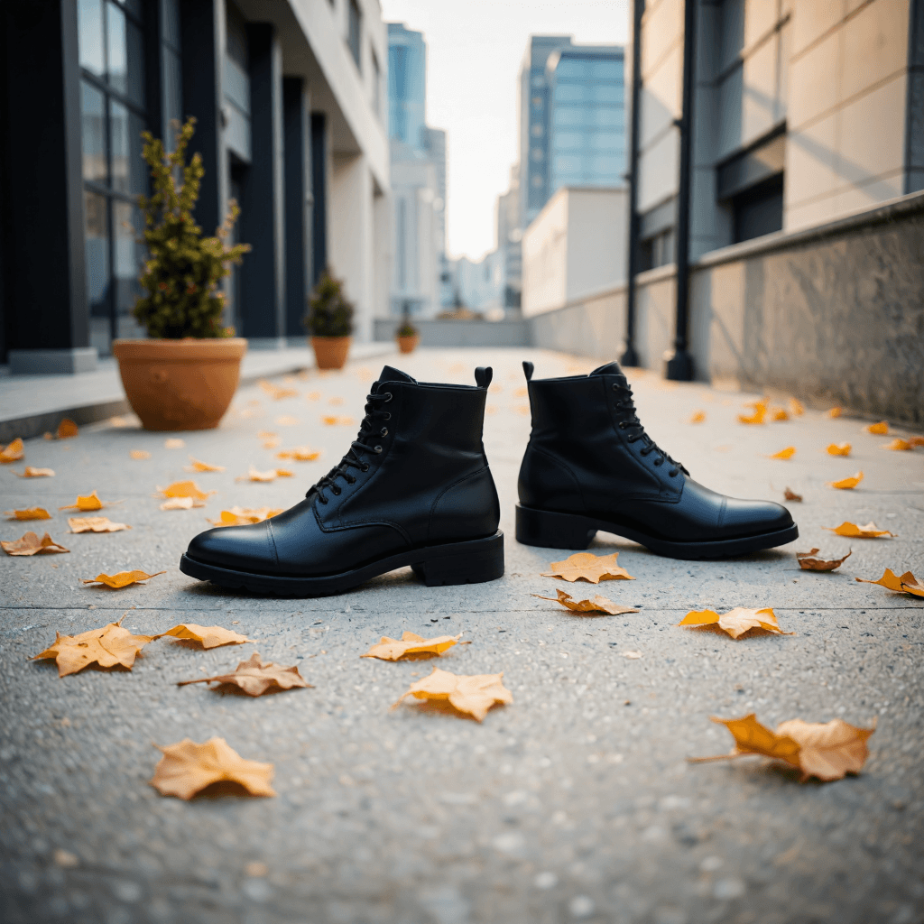 product photography of boots