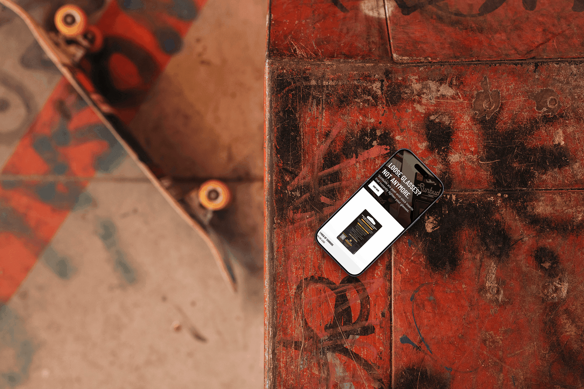 device with website mockup