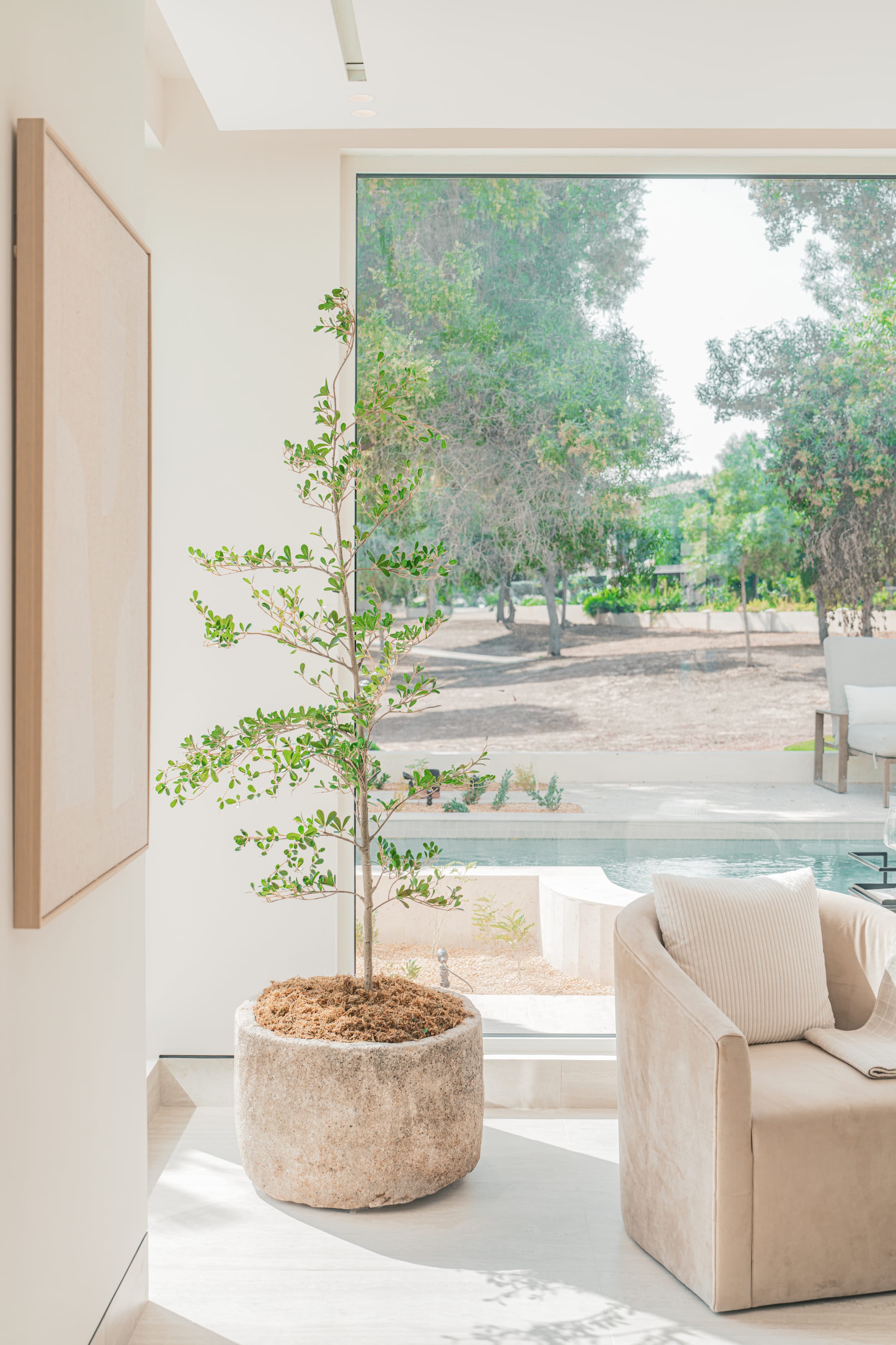 Picture of a staircase with a glass window 