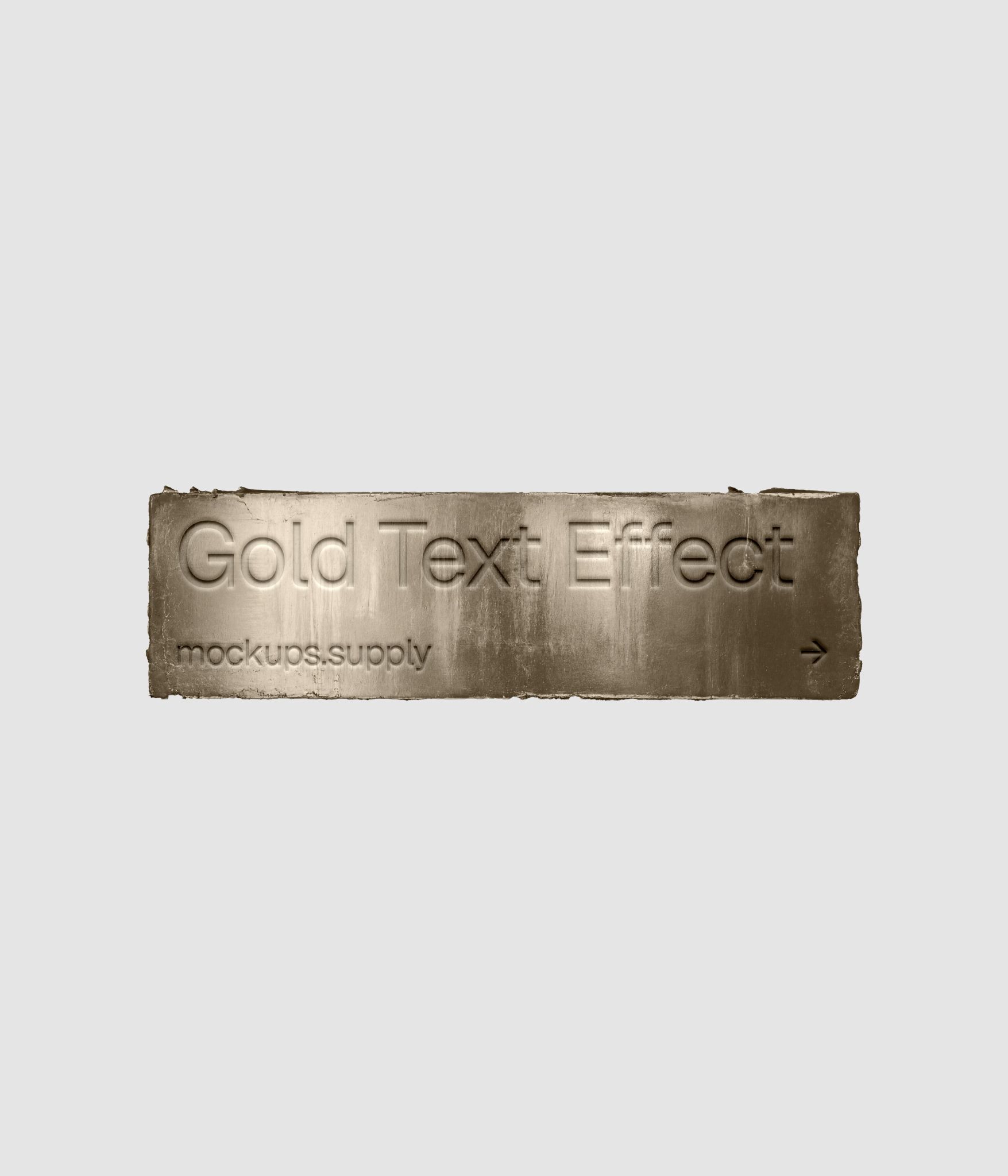 Luxury gold text effect mockup download on Mockups Supply
