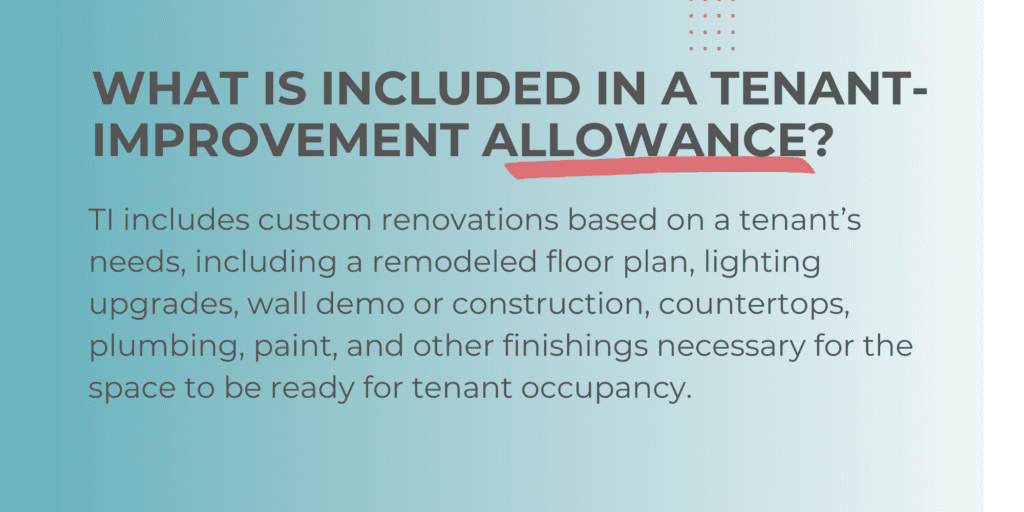What Is Included In Tenant Improvement Allowance