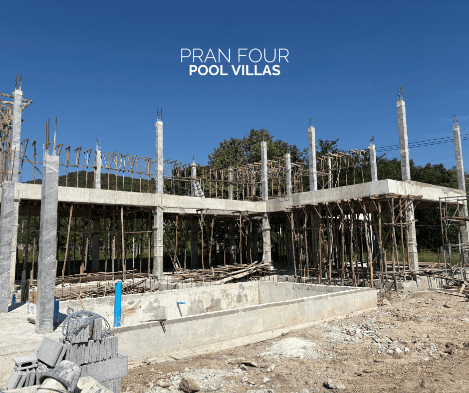 Structure rising with columns complete