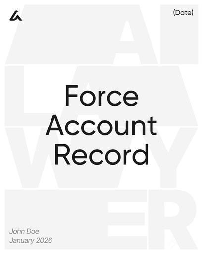 Force Account Record