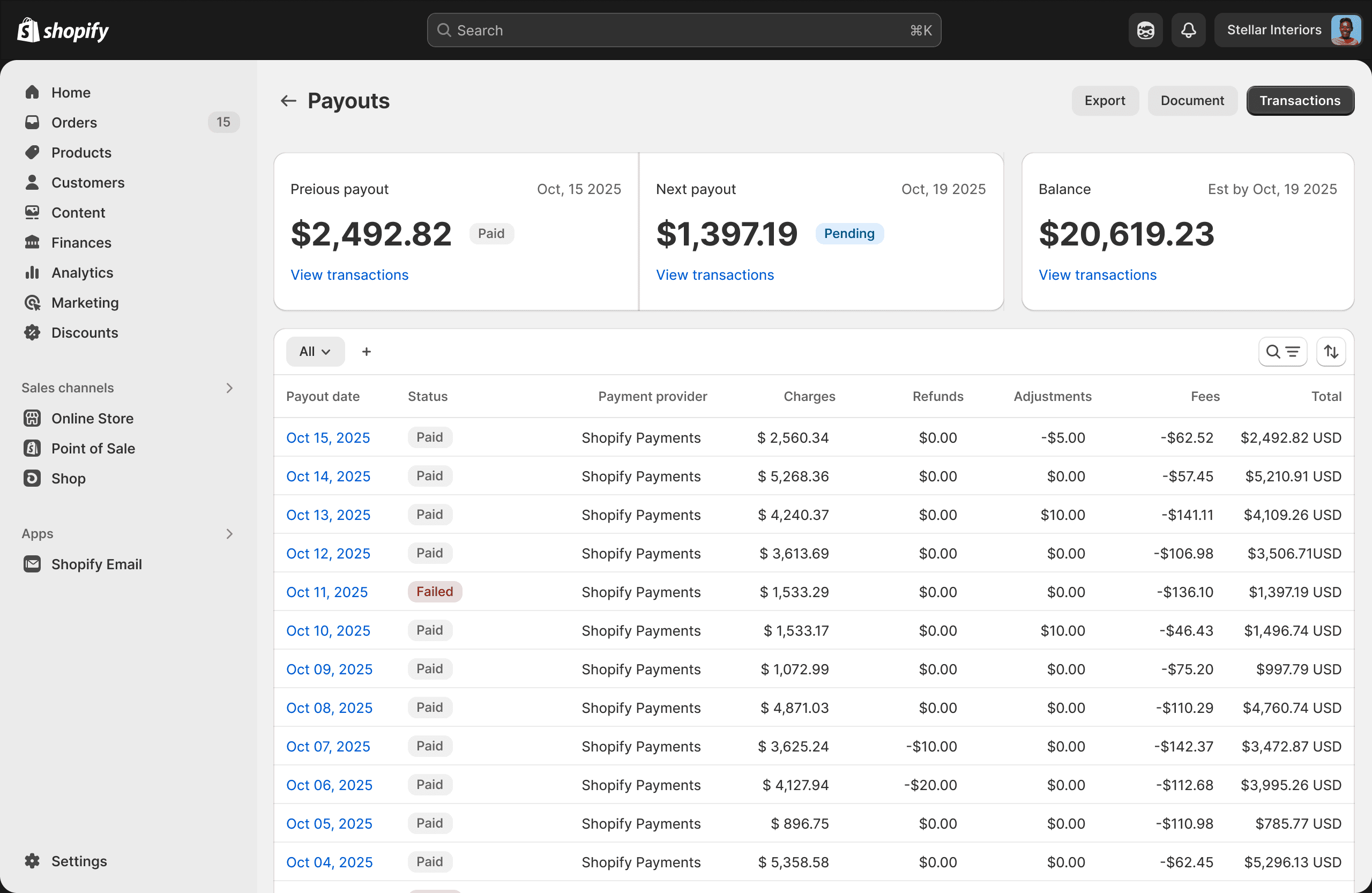 Original payouts landing page