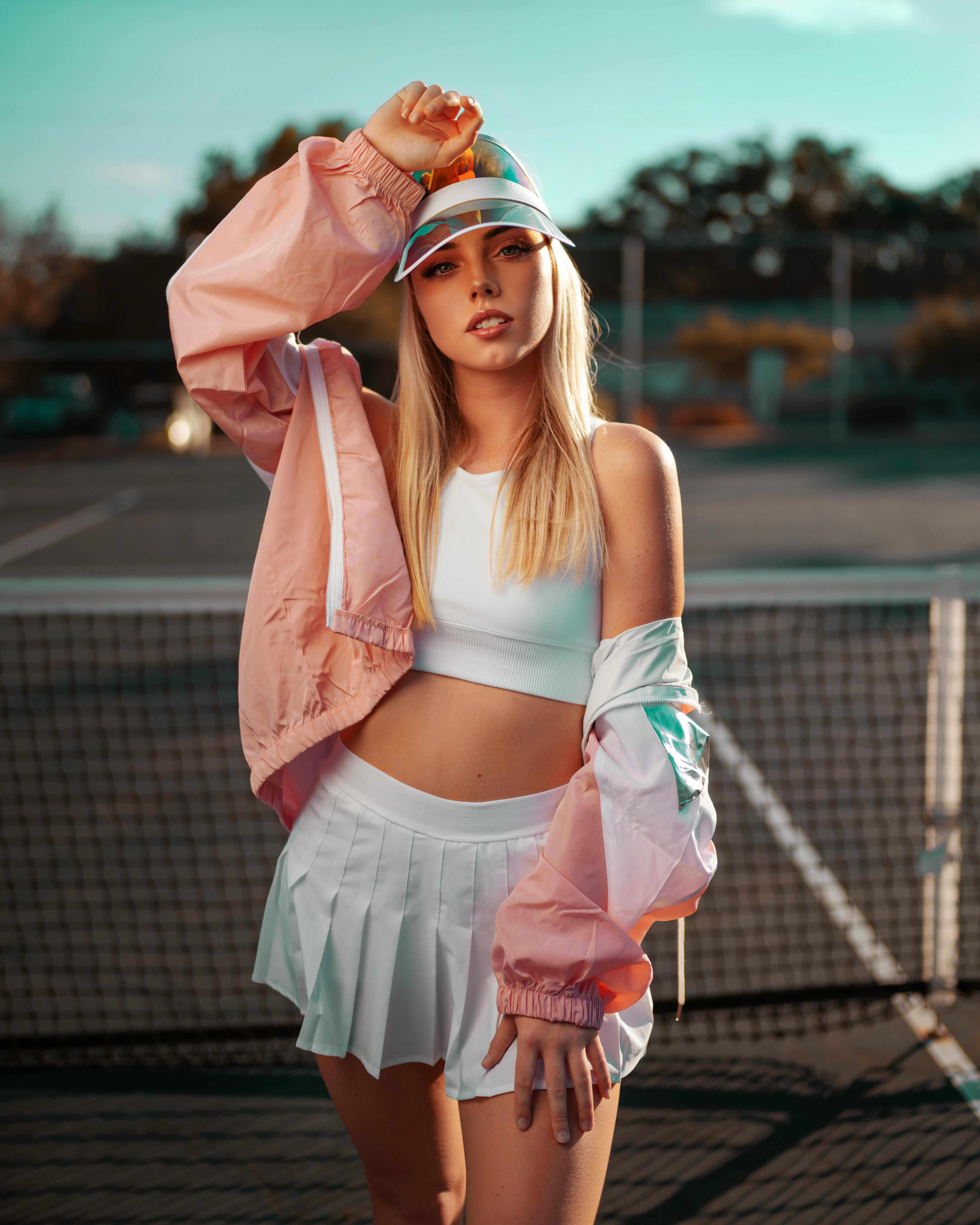 A Young Woman in Colorful Jacket