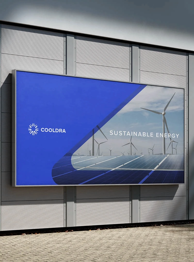 Streetside billboard with flyposters of the Batch.Works brand and illustrations
