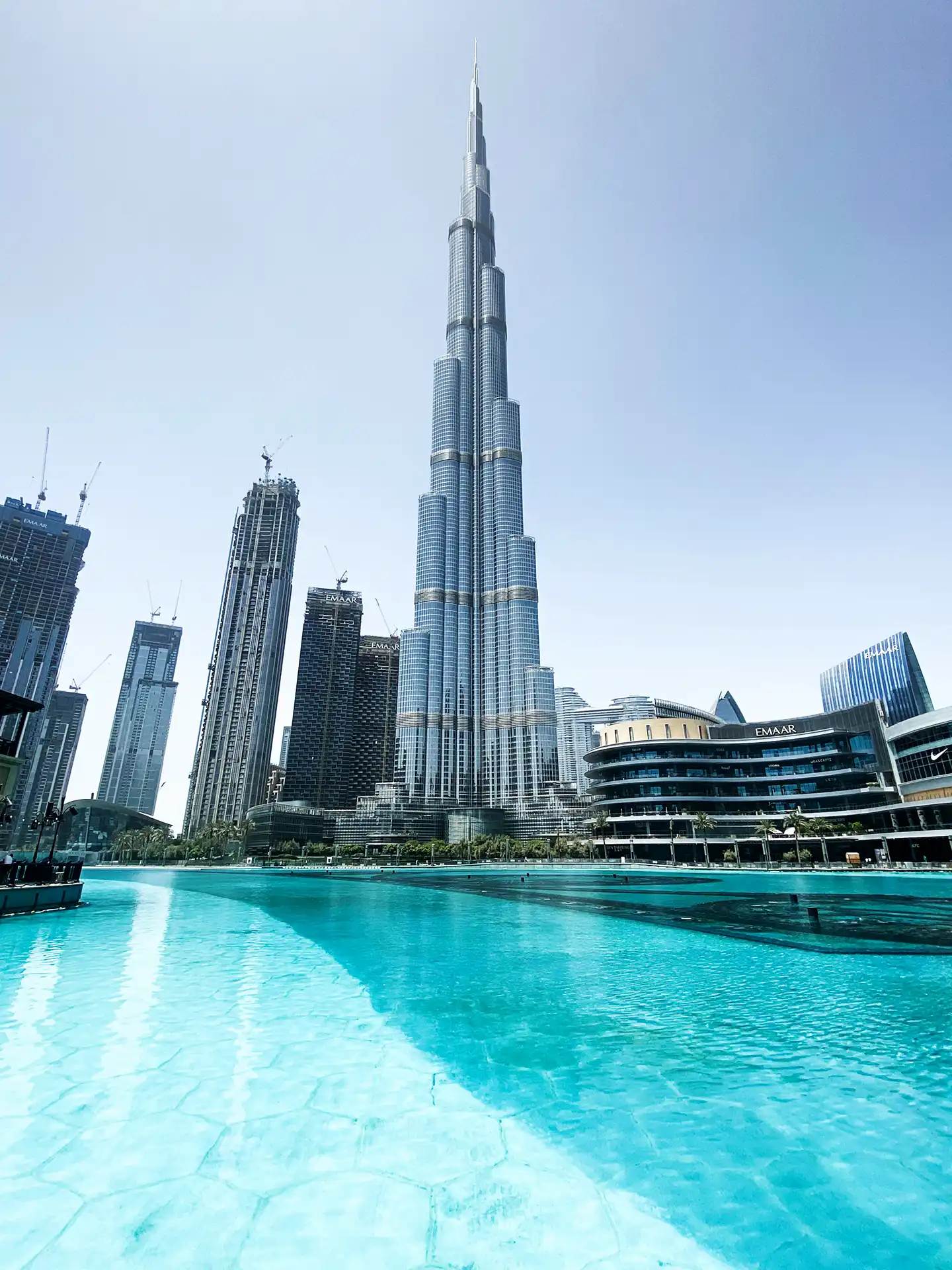 Cityscape of Dubai with glass buildings and open skyline