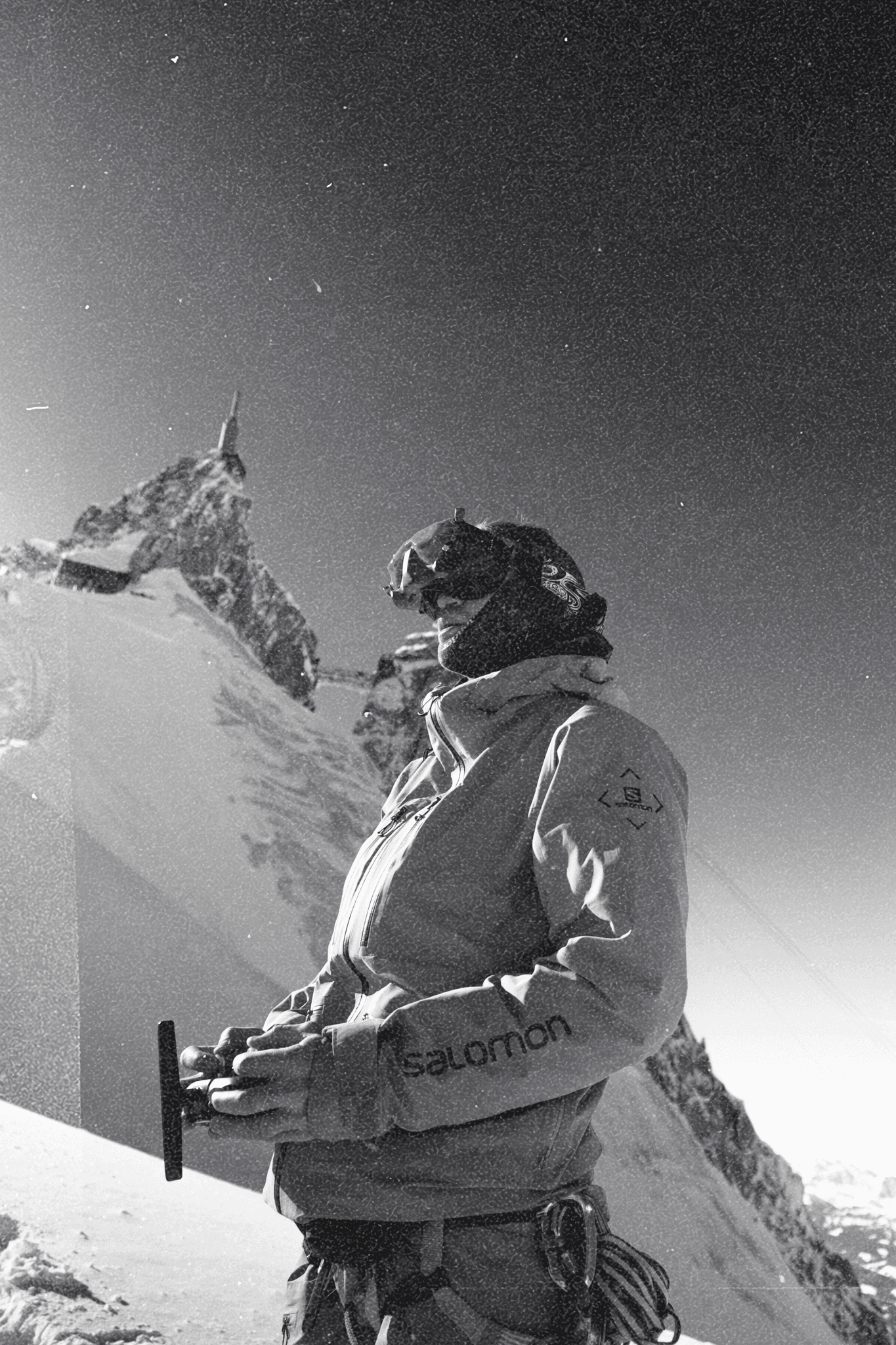 Skieur pris du bas