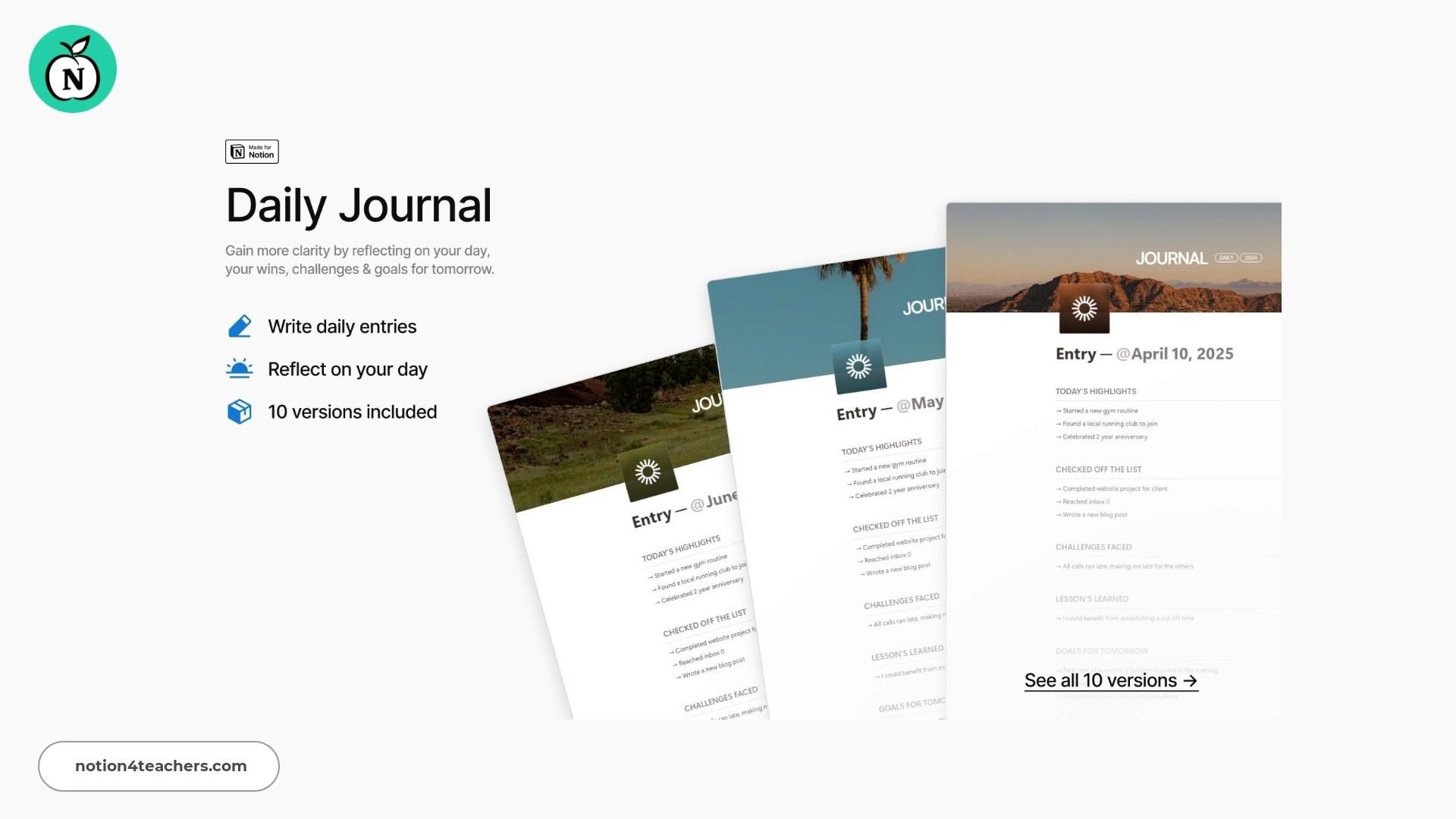 Notion Daily Journal