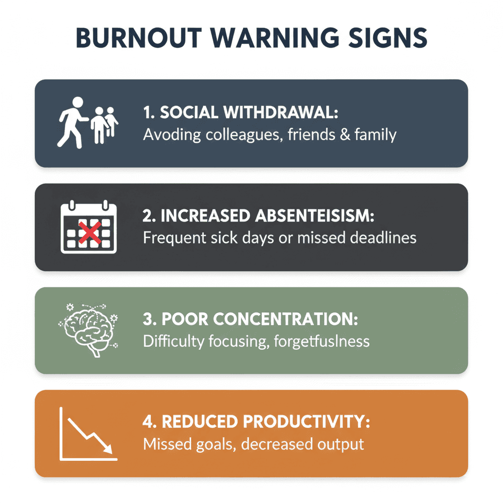 Infographic displaying employee burnout statistics in the UK including stress levels, resignation rates, and economic impact on businesses