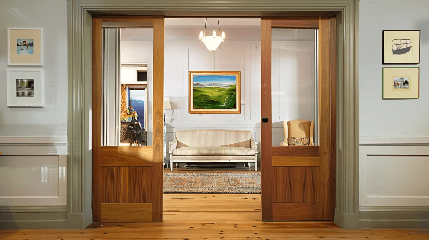 wooden-double-pocket-doors-living-room