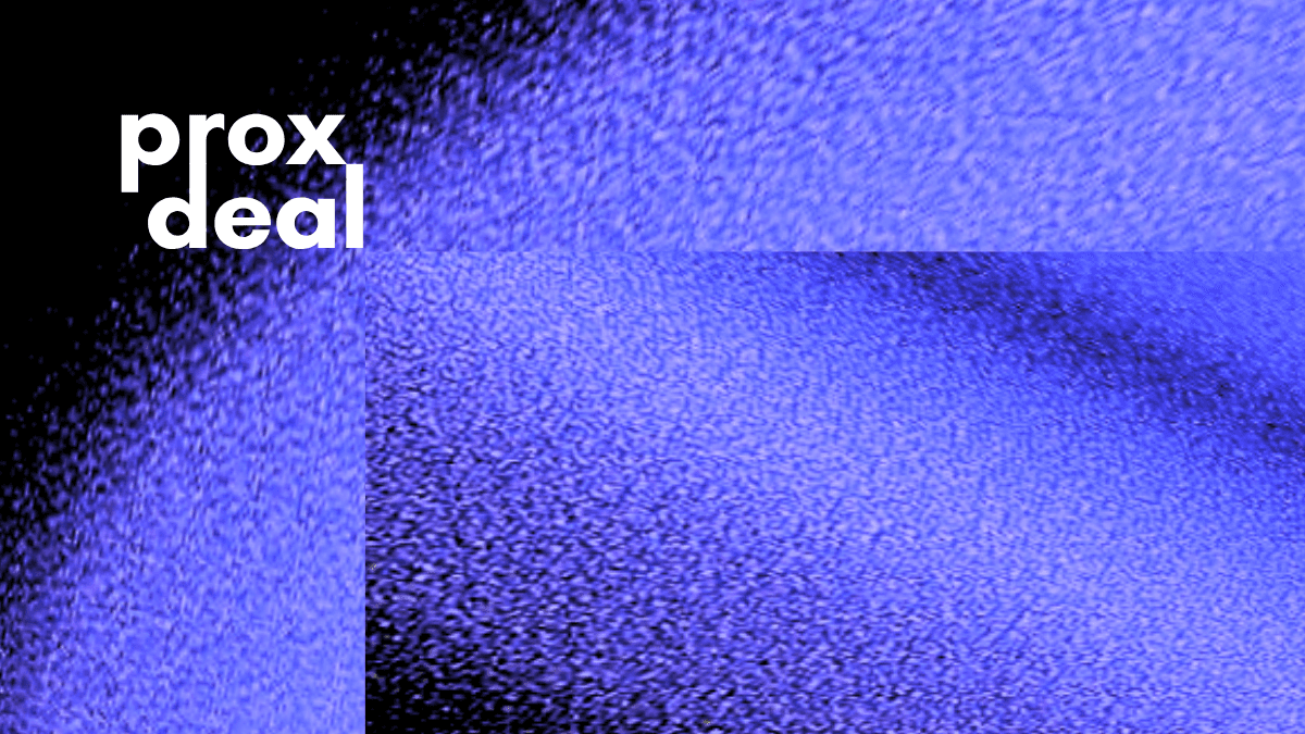 abstract gradient in purple / blue with ProxDeal logo