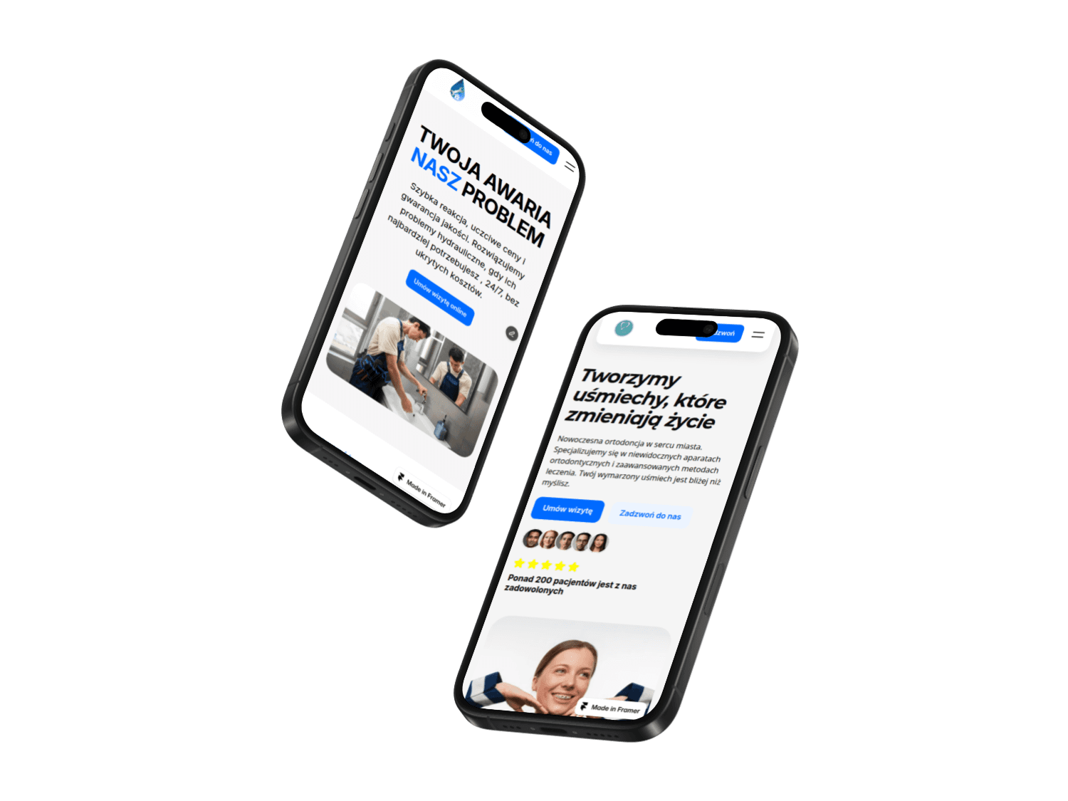 Ekran przykładowej strony internetowej dla firmy dekarskiej – efekt pozycjonowania lokalnego SEO przez Expanding Studio