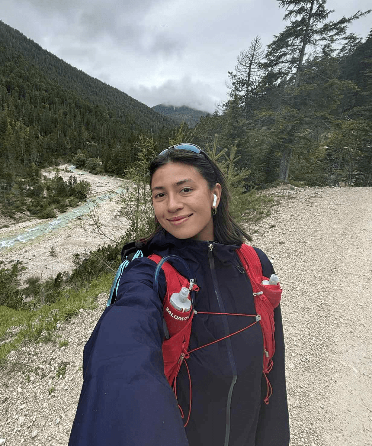 selfie of jazz on a hike