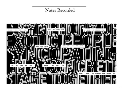 A black background with some white outlined text made into a pattern.