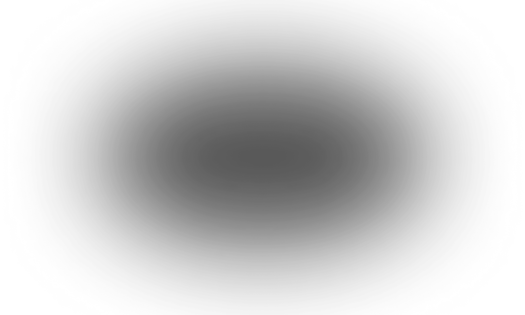 A solid black oval shape on a white background.