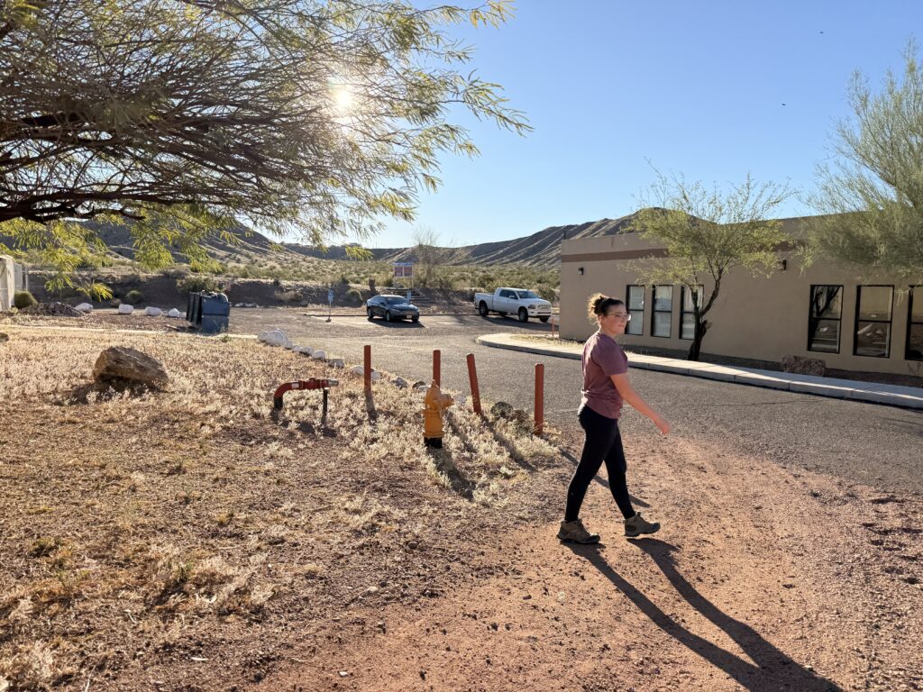 Walking near Mohave Community College in Bullhead City, Arizona